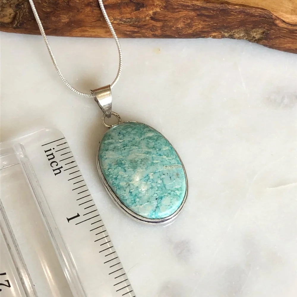 Amazonite Silver Necklace